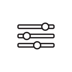 Adjustment slider icon Flat line illustration