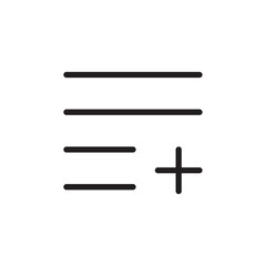 Add to list icon Flat line illustration