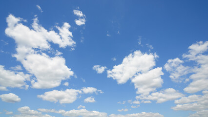 beautiful blue sky with soft white clouds for abstract background