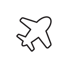 Airplane icon Flat line illustration