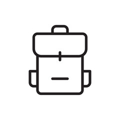 Backpack icon Flat line illustration