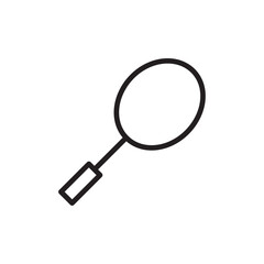 Badminton icon Flat line illustration