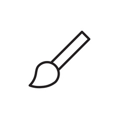Brush icon Flat line illustration