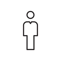 Businessman person icon Flat line illustration