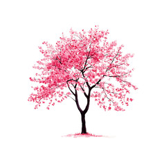 Obraz premium Pink Cherry Blossom Tree in Full Bloom