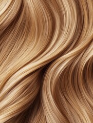 Fototapeta premium Long, flowing hair styled in a luxurious salon, showcasing vibrant health and elegance.