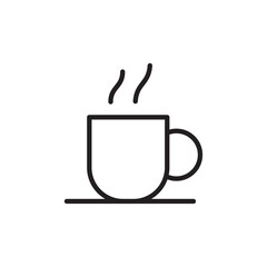Coffee icon Flat line illustration