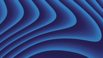 Blue Waves Abstract