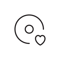 Collection records icon Flat line illustration