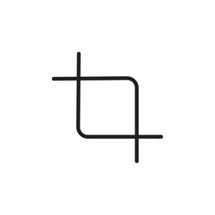 Crop icon Flat line illustration