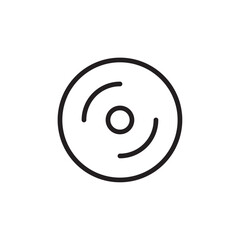 Disc icon Flat line illustration