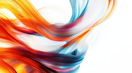 Fototapeta premium A captivating blend of colorful, swirling lines and shapes with fluid transitions, vibrant and dynamic