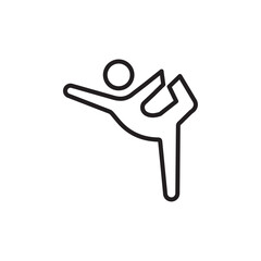 Exercise icon Flat line illustration