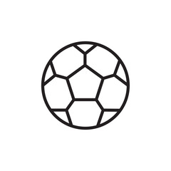 Football icon Flat line illustration