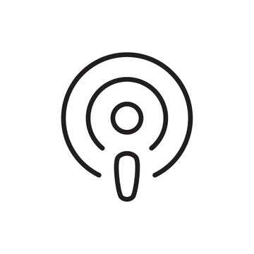 recommend clip art: Fm icon Flat line illustration
