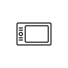 graphics tablet icon Flat line illustration