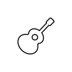 Guitar icon Flat line illustration