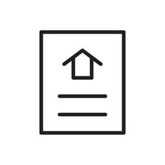 Home documents icon Flat line illustration