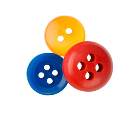 Buttons isolated on the white background