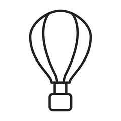 Hot air balloon icon Flat line illustration