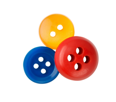 Buttons isolated on the white background