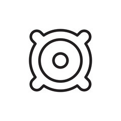 Loud speaker icon Flat line illustration