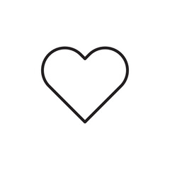 Love icon Flat line illustration