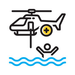 Vector multicolor icon for Rescue