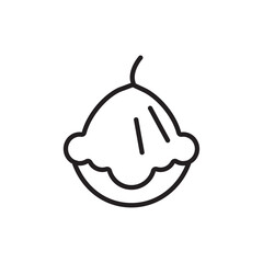 Muffin icon Flat line illustration