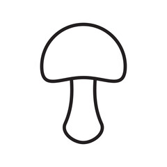 Mushroom icon Flat line illustration