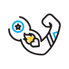 Vector multicolor icon for Tattoo