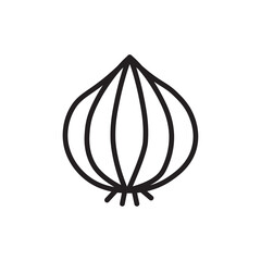 Onion icon Flat line illustration