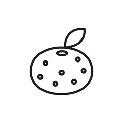 Orange icon Flat line illustration