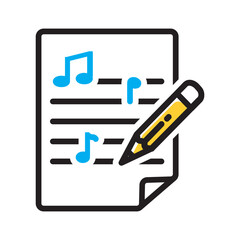 Vector multicolor icon for Composed