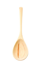 Wooden spoon isolated on white