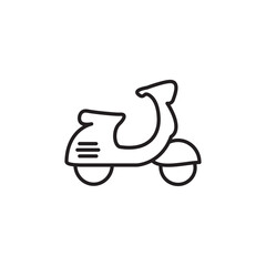 Scooter icon Flat line illustration