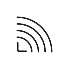 Signal icon Flat line illustration