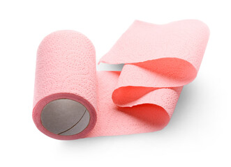 Toilet paper isolated on white