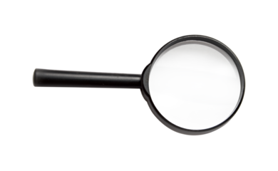 Magnifying glass isolated on the white background.