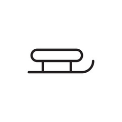Sleigh icon Flat line illustration