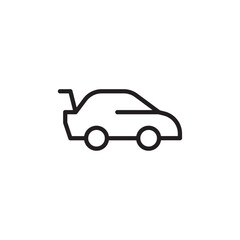 Sports car icon Flat line illustration