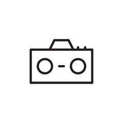 Sound player icon Flat line illustration