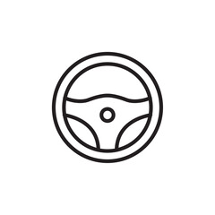 Steering icon Flat line illustration