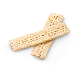 Bread crisps isolaten on white