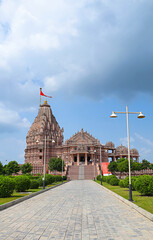 View of the newly built Shree Khondaldham Temple, Kagvad, Rajkot, Gujarat, India.