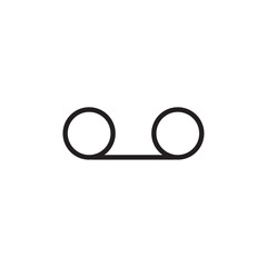 Voice mail icon Flat line illustration