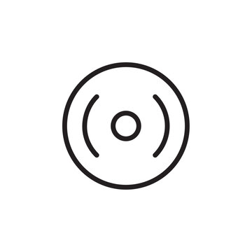 recommend clip art: Vinyl Record icon Flat line illustration