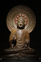 The Buddhist stone carving statue