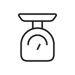 Weight scale icon Flat line illustration