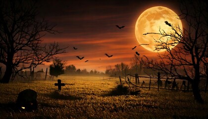 A scary and dark scene for Halloween